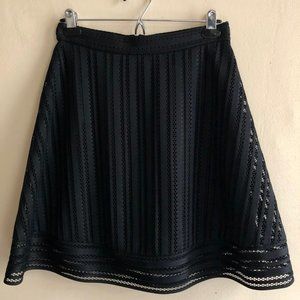 3/$75 NWT J. Crew Black Striped Eyelet A-Line Flounce Skirt